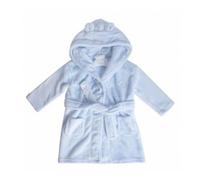 Hugs & Kisses Blue Hooded Baby Robe One Size