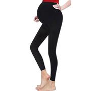Hugs & Kisses London® Women's Maternity Legging Full Ankle Length Over The Bump Pregnancy Leggings Tights Pants for Belly Support Stretchy Breathable UK Size 8-20 (18, Black)