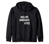 Hugs not Handshakes Funny Enneagram Type 2 Zip Hoodie