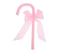 Hugsweet 35x15x5cm Cosplay Cane Prop - Little Bo Peep Staff, Pink Bow Cane Prop - Walking Canes Props Stick With Bowknot, Stage Performance Staff Props Halloween Costume Dress Up