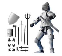 Hugsweet Anime Action Figures 13 Medieval Knight Action Figure Set Poseable 13 Figure with Weapons and, Desktop Decorations for Game Lovers
