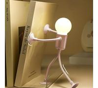 Hugsweet Changeable Shape Funny Sportsman Night Light | DIYs Shape Night Lights with Suction Cup for Adults Boys Girls Room | Creative LED Nights LampCute Bulb Man Lamp