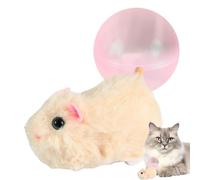Hugsweet Moving Cat Ball | Cartoon Cute Pet Toys Activated Rolling Ball | Cat Automatic Toy Ball, USB Rechargeable Interactive Cat Toys for Indoor Cats Kittens