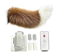 Hugsweet Remote Control Voice Control Electric Car Tail - Cute Fuzzy Wagging Moving Tail For Car Exteriors Decoration, Rechargeable Auto Trunk Charm, Cosplay Accessory