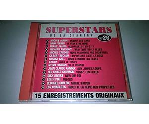 HUGUES AUFRAY-NINO FERRER-FRANK ALAMO-RICHARD ANTHONY-MICHEL SARDOU-GILBERT BECAUT-FRANCE GALL-DALIDA-SYLVIE VARTAN-LES CHATS SAUVAGES-DICK RIVERS-EDITH PIAF-GEORGES CHELON-LES CHARLOTS ETC - SUPERSTARS DE LA CHANSON - VOL 26