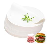 Hugwish 1000pcs Burger Paper Sheets Round 11cm, Discs for Smash Burger Press Maker, Burger Wax Paper Sheets Greaseproof (1000, 11cm)