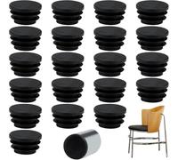 Hugwish 20pcs 30mm Round End Caps 16/22/25/30/40/50/60/70/80/90/100mm for tubes with an outer diameter of 30mm, Plastic Tube Caps Diameter 30mm, Round Chair Caps (30mm 20pcs)