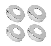 Hugwish tap Shower Pipe Cover Plate 3/4 inch 27 mm x 60 mm x 15 mm in Height 4pcs, Chrome Stainless Steel tap Cover 26mm for Shower Pipe Wall Hole (27mm x 60mm x 15mm)