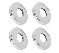 Hugwish tap Shower Pipe Cover Plate 3/4 inch 27 mm x 62 mm x 8 mm in Height 4pcs, Chrome Stainless Steel tap Cover 26mm for Shower Pipe Wall Hole (27mm x 62mm x 8mm)