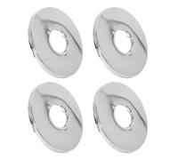Hugwish tap Shower Pipe Cover Plate 3/4 inch 27 mm x 80 mm x 5 mm in Height 4pcs, Chrome Stainless Steel tap Cover 26mm for Shower Pipe Wall Hole (27mm x 80mm x 5mm)