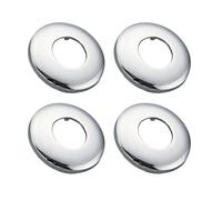 Hugwish tap Shower Pipe Cover Plate 3/4 inch 27mm x 75mm x 15mm in Height 4pcs, Chrome Stainless Steel tap Cover 26mm for Shower Pipe Wall Hole (27mm x 75mm x 15mm)