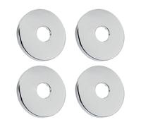Hugwish tap Shower Pipe Cover Plate 3/4 inch 27mm x 90mm x 10mm in Height 4pcs, Chrome Stainless Steel tap Cover 26mm for Shower Pipe Wall Hole (27mm x 90mm x 10mm)