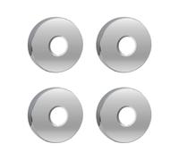 Hugwish tap Shower Pipe Cover Plate 3/4 inch 27mm x80mm x 25mm in Height 4pcs, Chrome Stainless Steel tap Cover 26mm for Shower Pipe Wall Hole(27mm x80mm x 25mm)