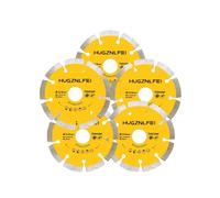 HUGZNLFEI 4.5 Inch Diamond Saw Blade - Ultra-Thin Cutting Disc Wheel for Angle Grinder & Tile Cutter, Smooth Chip-Free Cuts on Ceramic Porcelain Tiles Granite Marble Concrete Masonry Brick Stone, 5PCS