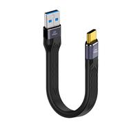 HUHANGGod 10Gbps USB C to USB 3.1 Cable, Type C Male to USB Male Flat Cable, USB Gen 2 Data Cable 100W PD Fast Charging for MacBook,Laptop, Phone(13cm/5.1in)