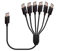 HUHANGGod 6 in 1 USB Type C Cable, USB C Male to 6 Male Charging Splitter Cable Compatible with Cell Phones Tablets and Type-C Device (50cm)