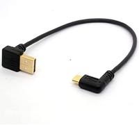 HUHANGGod 90 Degree USB 2.0 to Type C Right/Left Angled Male Cable