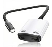 HUHANGGod AR Glasses Adapter, USB C to AR Glasses Charging Converter (20cm) | 100W PD Fast Charging Type C Y Splitter Cable, 8K@60Hz Video Output, Charge and Play Hub for xreal, viture, rayneo air 4 pro