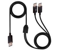 HUHANGGOD Multi USB-C Splitter 2-in-1 Type-C Charging Cable to Dual Male Port - Data and Charging Wire Cord for Mobile/Android 1.5m