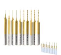 HUHAO Cobalt PCB Drill Bits 1/8 Shank Micro Twist Mini Drill Bits for Print Circuit Board with 0.2-1.1mm Cut Diameter