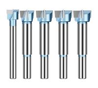 HUHAO Professional 5PCS Forstner Drill Bits,19/32"-25/32" Carbide Tipped Forstner Bit,Hole Saw Woodworking Forstner Bit Boring Cutter for Wooden, Plywoood, Plastic