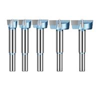 HUHAO Professional 5PCS Forstner Drill Bits,5/8"-1-3/8" Carbide Tipped Forstner Bit,Hole Saw Woodworking Forstner Bit Boring Cutter for Wooden, Plywoood, Plastic