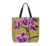 huhiuu Beautiful Orchids Printed shoulder bag, women's handbag, suitable for daily shopping, work, commuting and going out.