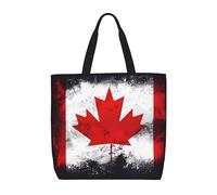 huhiuu Canadian flag Printed shoulder bag, women's handbag, suitable for daily shopping, work, commuting and going out.