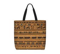 huhiuu Egyptian frescoes Printed shoulder bag, women's handbag, suitable for daily shopping, work, commuting and going out.