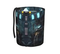 huhiuu FullyFuture Robotprinted car trash can, hanging type, easy to clean, keeps the car interior tidy.