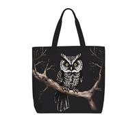 huhiuu Late Night Owl Printed shoulder bag, women's handbag, suitable for daily shopping, work, commuting and going out.