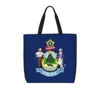 huhiuu Maine State Flag Printed shoulder bag, women's handbag, suitable for daily shopping, work, commuting and going out.