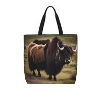 huhiuu Mighty Highland Yak Printed shoulder bag, women's handbag, suitable for daily shopping, work, commuting and going out.