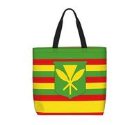 huhiuu Native Hawaiian Flag Printed shoulder bag, women's handbag, suitable for daily shopping, work, commuting and going out.
