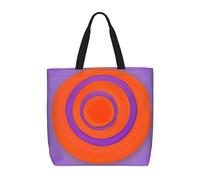 huhiuu Orange circle centre Printed shoulder bag, women's handbag, suitable for daily shopping, work, commuting and going out.