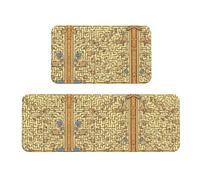 huhiuu Treasure Maze Printed floor mat, crystal velvet floor mat set of two, suitable for kitchen, home office, laundry room