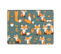 huhiuu Yellow fox Printed Rug 63x48 Inches Suitable For Living Rooms Offices Coffee Tables Beds Balconies Etc