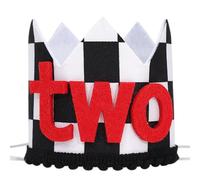 HUHJRUAR Two Fast Birthday Hats - Black And Blue Race Car Theme Crow Hat For Child’S 2nd Birthday Party (red)