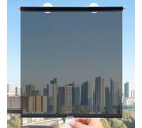 HUHJYUGE Suction Cup Window Shade for Home, Suction Cup Blinds for Glass Door, Suction Cup Window Shade Blackout, No Drill Cordless Blinds, Pull Down Room Darkening Window Shades (45x150cm)