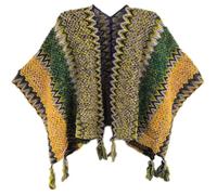 HUHJYUGE Women's Vintage Bohemian Wrap, Ethnic Cape Poncho with Fringe, Lightweight Travel Shawl, Multi-Functional Scarf and Cover-Up for Outdoor Photography (11)