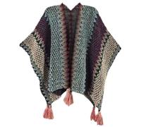 HUHJYUGE Women's Vintage Bohemian Wrap, Ethnic Cape Poncho with Fringe, Lightweight Travel Shawl, Multi-Functional Scarf and Cover-Up for Outdoor Photography (6)