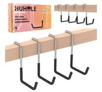 HUHOLE 4 Pack Rafter Hooks for Garage Storage Large S Hooks