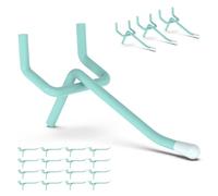 HUHOLE 50 Pack 2 Inch Blue Pegboard Hooks with Rubber Tips