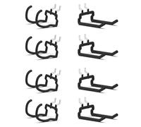 HUHOLE 8 Pack Pegboard Drill Holder Utility Hooks for 1/4 Inch Pegboard