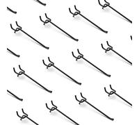 HUHOLE Black Pegboard Hooks 6 Inch, 25PC, Heavy Duty Pegboard Hooks, Fit 1/4" Peg Board