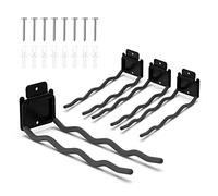 HUHOLE Garage Storage Wave Hooks, 4 Pack Heavy Duty Garage Wall Hooks, 12" Wall Mount Garage Storage Utility Hooks, Multi Tool Hanger Garage Organizers for Hanging Bike, Chair, Ladder, Garden Tools