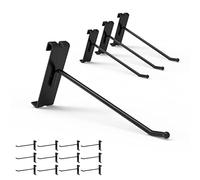 HUHOLE Gridwall Hooks 6 Inch, 32PC Display Hooks for Grid Wall, Black