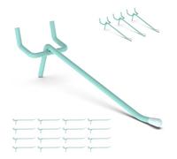 HUHOLE Pegboard Hooks 4 Inch 50PC, Blue Peg Board Hooks, Fit 1/4" or 1/8" Pegboard, Ideal Peg Board Organizer Accessories for Garage Tool Organization, Wall Storage (Blue, 4 Inch)