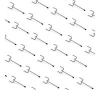 HUHOLE Pegboard Hooks, Fit 1/4" or 1/8" Pegboard, Ideal Peg Board Organizer Accessories for Garage Tool Organization, Wall Storage (Silver, 2 inch)