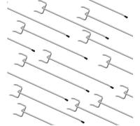 HUHOLE Pegboard Hooks, Fit 1/4" or 1/8" Pegboard, Ideal Peg Board Organizer Accessories for Garage Tool Organization, Wall Storage (Silver, 6 inch)